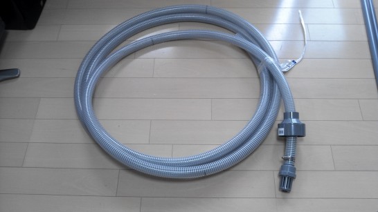 井戸ポンプの給水配管に接続するサクションホース